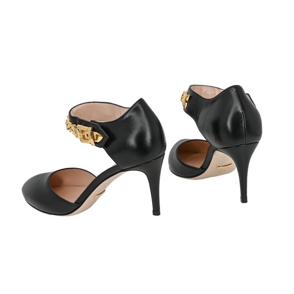 Gucci 626711 Sylvie Chain Leather Pumps - Picture 3 of 8